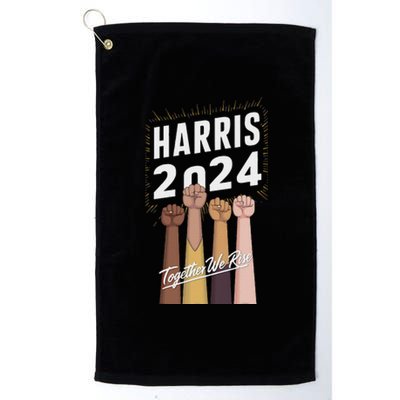 We Rise Together Kamala Harris Multi Cultural Platinum Collection Golf Towel