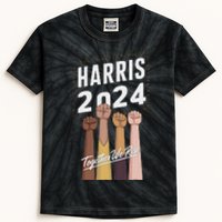 We Rise Together Kamala Harris Multi Cultural Kids Tie-Dye T-Shirt