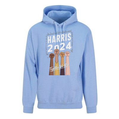 We Rise Together Kamala Harris Multi Cultural Unisex Surf Hoodie