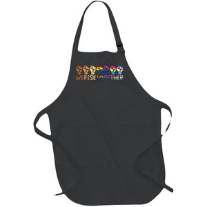 We Rise Together Pride Month Strong Hands Black Lives Matter Human Rights Full-Length Apron With Pockets