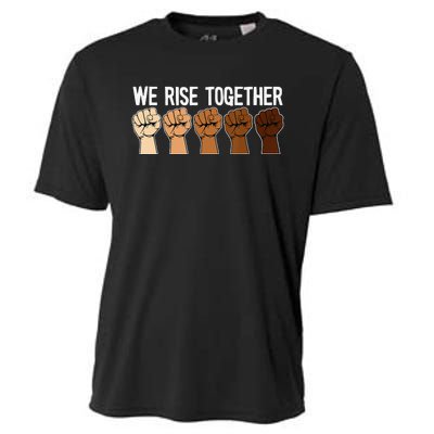 We Rise Together Black History Month BLM Melanin Equality Cooling Performance Crew T-Shirt