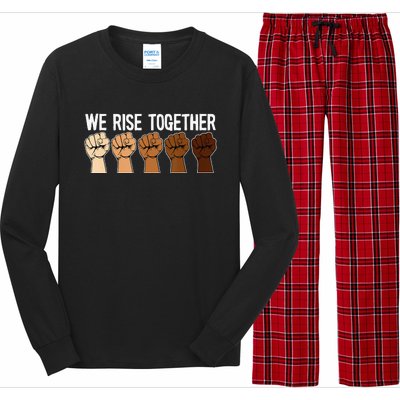 We Rise Together Black History Month BLM Melanin Equality Long Sleeve Pajama Set