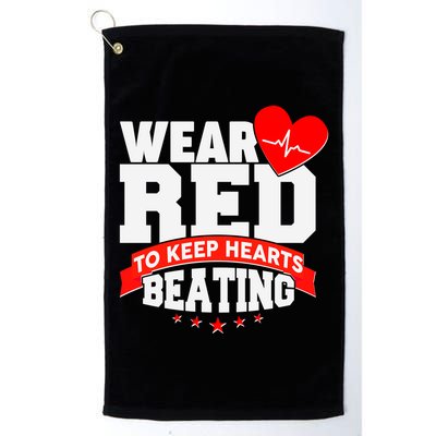 Wear Red To Keep Hearts Beating Heart Health Awareness Golf Towel