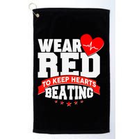 Wear Red To Keep Hearts Beating Heart Health Awareness Golf Towel