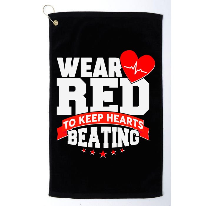 Wear Red To Keep Hearts Beating Heart Health Awareness Golf Towel