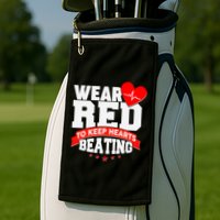 Wear Red To Keep Hearts Beating Heart Health Awareness Golf Towel