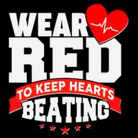 Wear Red To Keep Hearts Beating Heart Health Awareness Cropped Pullover Crew