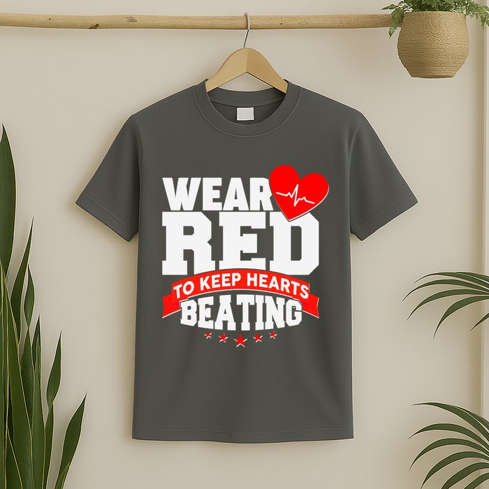 Wear Red To Keep Hearts Beating Heart Health Awareness T-Shirt