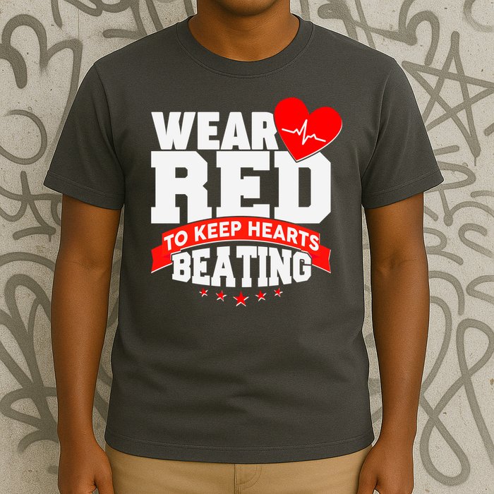 Wear Red To Keep Hearts Beating Heart Health Awareness T-Shirt
