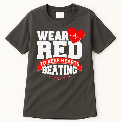 Wear Red To Keep Hearts Beating Heart Health Awareness Tall T-Shirt