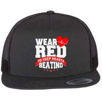 Wear Red To Keep Hearts Beating Heart Health Awareness Flatbill Hat