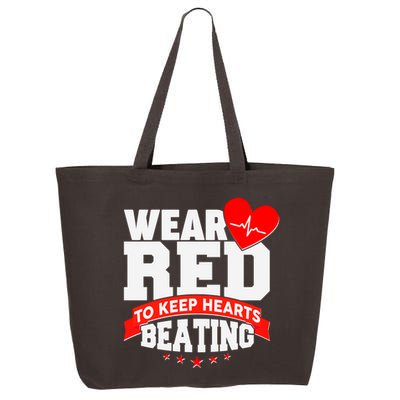 Wear Red To Keep Hearts Beating Heart Health Awareness 25L Jumbo Tote
