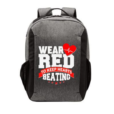 Wear Red To Keep Hearts Beating Heart Health Awareness Vector Backpack
