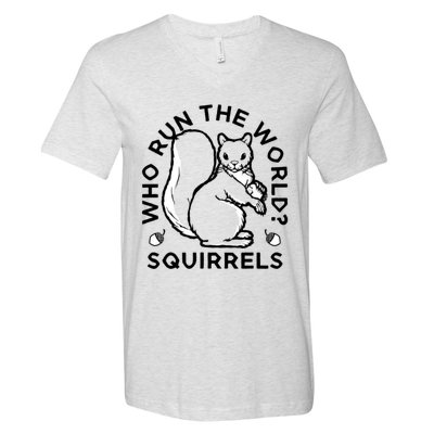 Who Run The World? Squirrels V-Neck T-Shirt