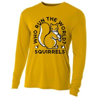 Who Run The World? Squirrels Cooling Performance Long Sleeve Crew