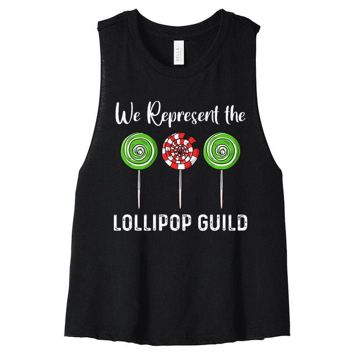 We Represent The Lollipop Guild Wizard Of Oz Women's Racerback Cropped Tank