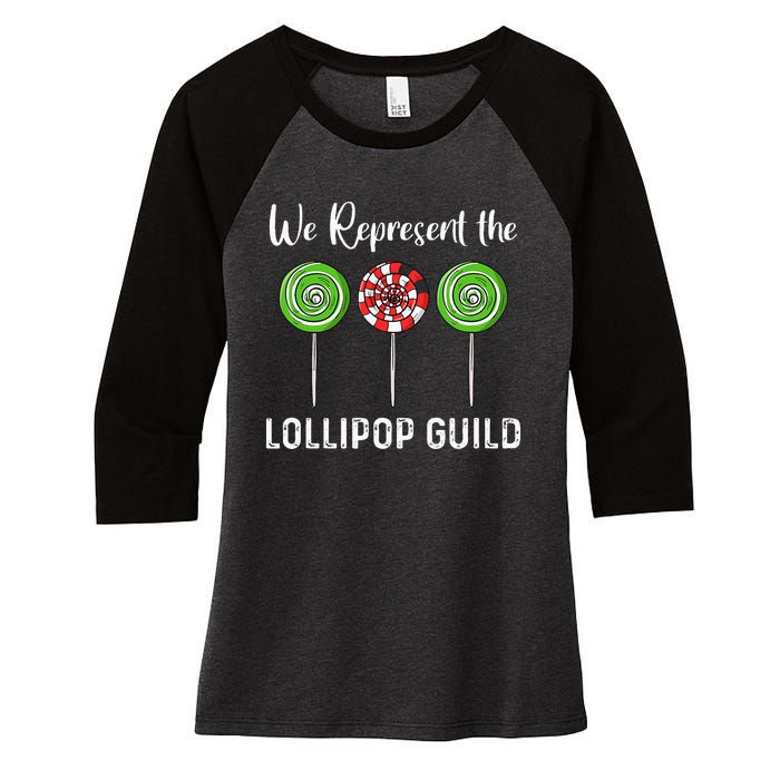 We Represent The Lollipop Guild Wizard Of Oz Women's Tri-Blend 3/4-Sleeve Raglan Shirt