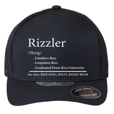 W Rizz The Rizzler Definition Funny Meme Quote Saying Flexfit Unipanel Trucker Cap