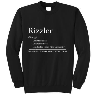 W Rizz The Rizzler Definition Funny Meme Quote Saying Sweatshirt
