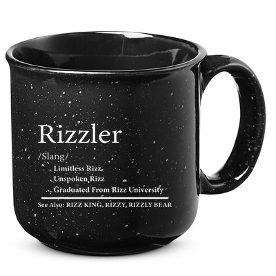 W Rizz The Rizzler Definition Funny Meme Quote Saying 15oz Campfire Ceramic Mug
