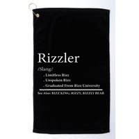 W Rizz The Rizzler Definition Funny Meme Quote Saying Golf Towel
