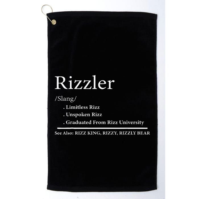 W Rizz The Rizzler Definition Funny Meme Quote Saying Golf Towel