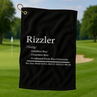 W Rizz The Rizzler Definition Funny Meme Quote Saying Golf Towel