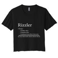 W Rizz The Rizzler Definition Funny Meme Quote Saying Women's Crop Top Tee