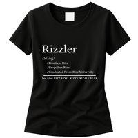 W Rizz The Rizzler Definition Funny Meme Quote Saying Womens T-Shirt