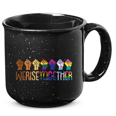 We Rise Together Lgbtq Pride Social Justice Equality Ally 15oz Campfire Ceramic Mug