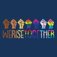 We Rise Together Lgbtq Pride Social Justice Equality Ally 7 Panel Mesh Trucker Snapback Hat