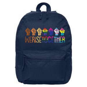 We Rise Together Lgbtq Pride Social Justice Equality Ally 16 in Basic Backpack