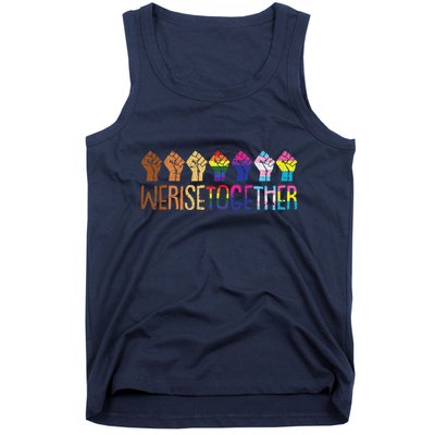 We Rise Together Lgbtq Pride Social Justice Equality Ally Tank Top