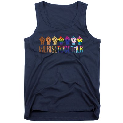 We Rise Together Lgbtq Pride Social Justice Equality Ally Tank Top