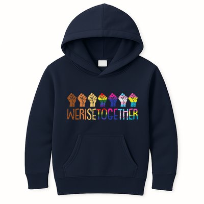 We Rise Together Lgbtq Pride Social Justice Equality Ally Kids Hoodie