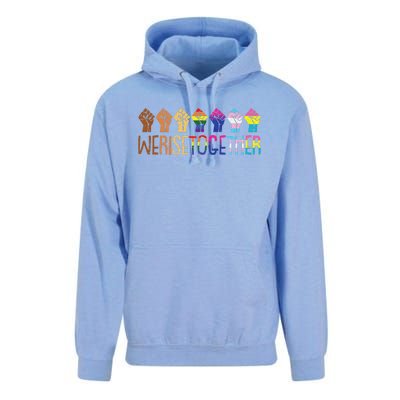 We Rise Together Lgbtq Pride Social Justice Equality Ally Unisex Surf Hoodie