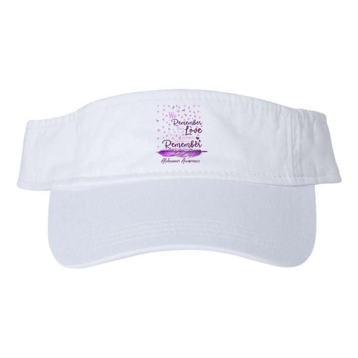 We Remember Their Love Purple Ribbon Alzheimer Support Valucap Bio-Washed Visor