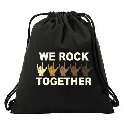 We Rock Together Drawstring Bag