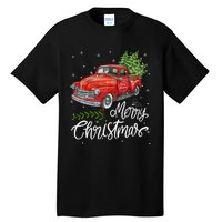 Wagon Red Truck Christmas Tree Pajama Family Xmas Tall T-Shirt