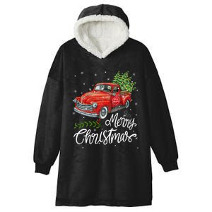 Wagon Red Truck Christmas Tree Pajama Family Xmas Hooded Wearable Blanket