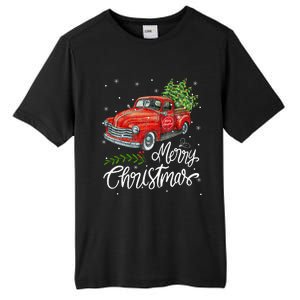 Wagon Red Truck Christmas Tree Pajama Family Xmas Tall Fusion ChromaSoft Performance T-Shirt