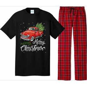 Wagon Red Truck Christmas Tree Pajama Family Xmas Pajama Set