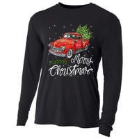 Wagon Red Truck Christmas Tree Pajama Family Xmas Cooling Performance Long Sleeve Crew