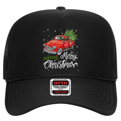 Wagon Red Truck Christmas Tree Pajama Family Xmas Trucker Hat