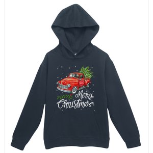 Wagon Red Truck Christmas Tree Pajama Family Xmas Urban Pullover Hoodie