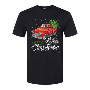 Wagon Red Truck Christmas Tree Pajama Family Xmas Softstyle CVC T-Shirt