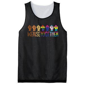 We Rise Together LGBTQ Pride Social Justice Equality Ally Mesh Reversible Basketball Jersey Tank