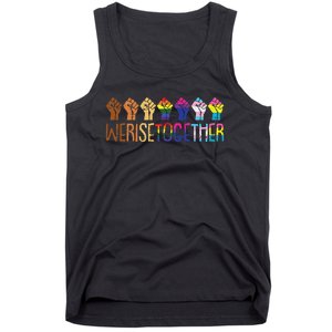 We Rise Together LGBTQ Pride Social Justice Equality Ally Tank Top