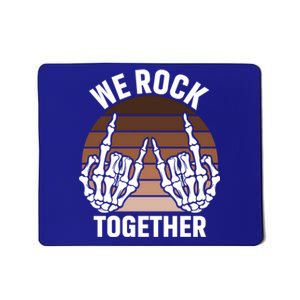 We Rock Together Rocker Skeleton Hand Retro Sunset Funny Gift Mousepad