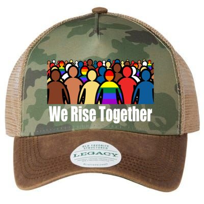 We Rise Together Against Racism For Equality Social Justice Great Gift Legacy Tie Dye Trucker Hat
